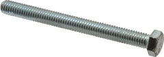 Made in USA - 3/8-16 UNC, 4" Length Under Head Hex Head Cap Screw - Fully Threaded, Grade 5 Steel, Zinc-Plated Finish, 9/16" Hex - Apex Tool & Supply