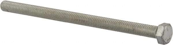 Value Collection - 3/8-16 UNC, 6" Length Under Head Hex Head Cap Screw - Fully Threaded, Grade 5 Steel, Zinc-Plated Finish, 9/16" Hex - Apex Tool & Supply