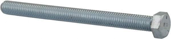 Value Collection - 1/2-13 UNC, 6" Length Under Head Hex Head Cap Screw - Fully Threaded, Grade 5 Steel, Zinc-Plated Finish, 3/4" Hex - Apex Tool & Supply