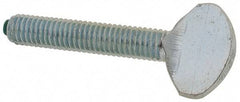 Made in USA - #10-32 Oval Dog Point Tip Grade 2 Steel Thumb Screw - 0.43" Head Height, Zinc-Plated Finish - Apex Tool & Supply