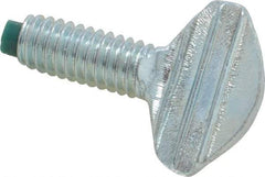 Made in USA - 5/16-18 Oval Dog Point Tip Grade 2 Steel Thumb Screw - 0.67" Head Height, Zinc-Plated Finish - Apex Tool & Supply