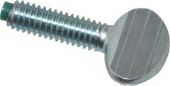 Made in USA - 5/16-18 Oval Dog Point Tip Grade 2 Steel Thumb Screw - 0.67" Head Height, Zinc-Plated Finish - Apex Tool & Supply