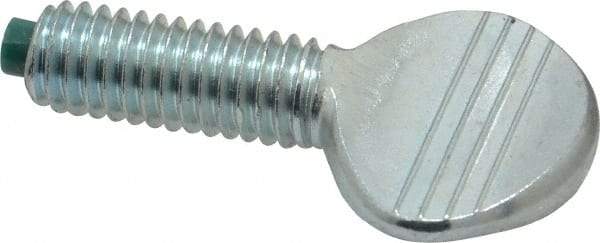 Made in USA - 3/8-16 Oval Dog Point Tip Grade 2 Steel Thumb Screw - 3/4" Head Height, Zinc-Plated Finish - Apex Tool & Supply