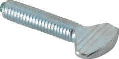 Made in USA - 3/8-16 Oval Dog Point Tip Grade 2 Steel Thumb Screw - 3/4" Head Height, Zinc-Plated Finish - Apex Tool & Supply