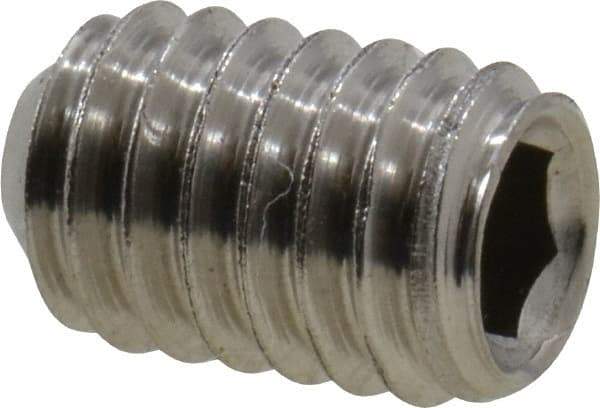 Value Collection - M4x0.70 Metric Coarse, 6mm OAL, Cup Point Set Screw - Grade 18-8 & Austenitic A2 Stainless Steel, 2mm Key - Apex Tool & Supply