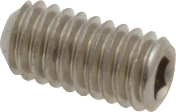 Value Collection - M4x0.70 Metric Coarse, 8mm OAL, Cup Point Set Screw - Grade 18-8 & Austenitic A2 Stainless Steel, 2mm Key - Apex Tool & Supply
