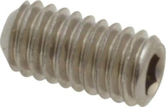 Value Collection - M4x0.70 Metric Coarse, 8mm OAL, Cup Point Set Screw - Grade 18-8 & Austenitic A2 Stainless Steel, 2mm Key - Apex Tool & Supply