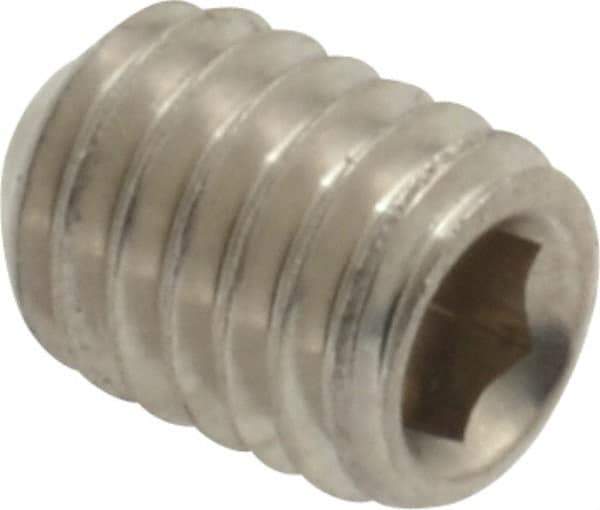 Value Collection - M6x1.00 Metric Coarse, 8mm OAL, Cup Point Set Screw - Grade 18-8 & Austenitic A2 Stainless Steel, 3mm Key - Apex Tool & Supply
