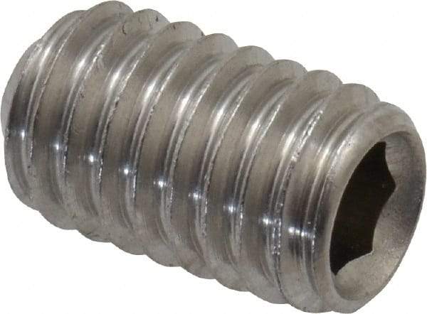 Value Collection - M6x1.00 Metric Coarse, 10mm OAL, Cup Point Set Screw - Grade 18-8 & Austenitic A2 Stainless Steel, 3mm Key - Apex Tool & Supply