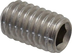Value Collection - M6x1.00 Metric Coarse, 10mm OAL, Cup Point Set Screw - Grade 18-8 & Austenitic A2 Stainless Steel, 3mm Key - Apex Tool & Supply