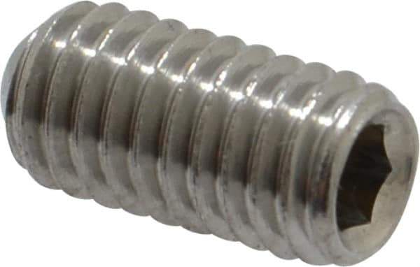 Value Collection - M6x1.00 Metric Coarse, 12mm OAL, Cup Point Set Screw - Grade 18-8 & Austenitic A2 Stainless Steel, 3mm Key - Apex Tool & Supply