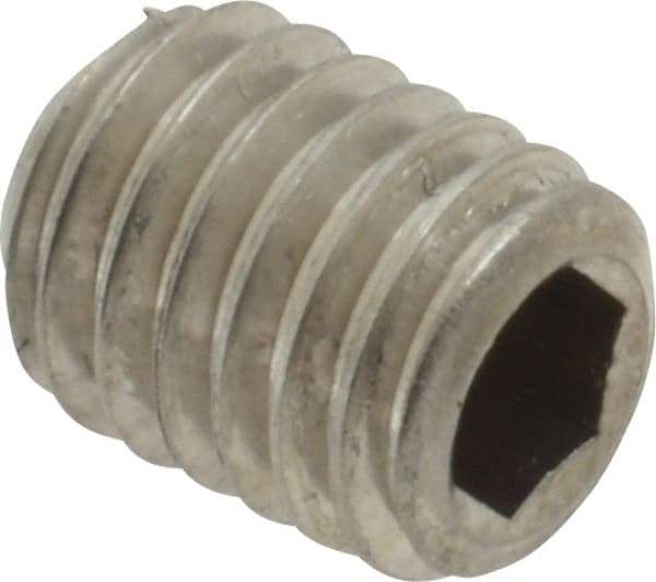 Value Collection - M8x1.25 Metric Coarse, 10mm OAL, Cup Point Set Screw - Grade 18-8 & Austenitic A2 Stainless Steel, 4mm Key - Apex Tool & Supply