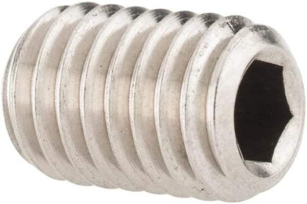 Value Collection - M8x1.25 Metric Coarse, 12mm OAL, Cup Point Set Screw - Grade 18-8 & Austenitic A2 Stainless Steel, 4mm Key - Apex Tool & Supply
