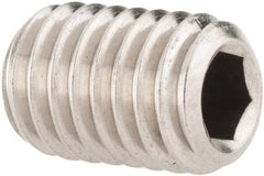 Value Collection - M8x1.25 Metric Coarse, 12mm OAL, Cup Point Set Screw - Grade 18-8 & Austenitic A2 Stainless Steel, 4mm Key - Apex Tool & Supply