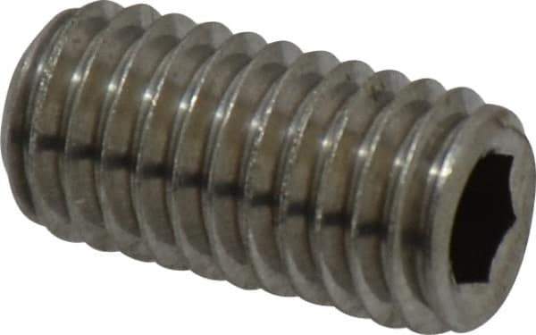 Value Collection - M8x1.25 Metric Coarse, 16mm OAL, Cup Point Set Screw - Grade 18-8 & Austenitic A2 Stainless Steel, 4mm Key - Apex Tool & Supply