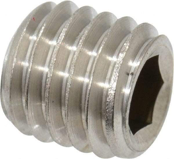 Value Collection - M10x1.50 Metric Coarse, 10mm OAL, Cup Point Set Screw - Grade 18-8 & Austenitic A2 Stainless Steel, 5mm Key - Apex Tool & Supply