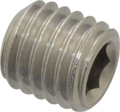 Value Collection - M12x1.75 Metric Coarse, 12mm OAL, Cup Point Set Screw - Grade 18-8 & Austenitic A2 Stainless Steel, 6mm Key - Apex Tool & Supply
