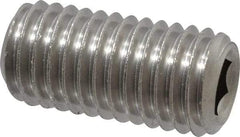 Value Collection - M12x1.75 Metric Coarse, 25mm OAL, Cup Point Set Screw - Grade 18-8 & Austenitic A2 Stainless Steel, 6mm Key - Apex Tool & Supply
