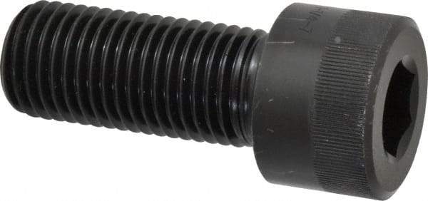 Holo-Krome - 1-3/4 - 5 UNC Hex Socket Drive, Socket Cap Screw - Alloy Steel, Black Oxide Finish, Fully Threaded, 4" Length Under Head - Apex Tool & Supply