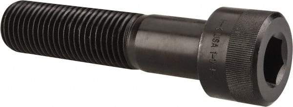Holo-Krome - 1-1/4 - 7 UNC Hex Socket Drive, Socket Cap Screw - Alloy Steel, Black Oxide Finish, Partially Threaded, 5-1/2" Length Under Head - Apex Tool & Supply