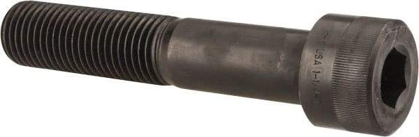 Holo-Krome - 1-3/4 - 5 UNC Hex Socket Drive, Socket Cap Screw - Alloy Steel, Black Oxide Finish, Partially Threaded, 8" Length Under Head - Apex Tool & Supply