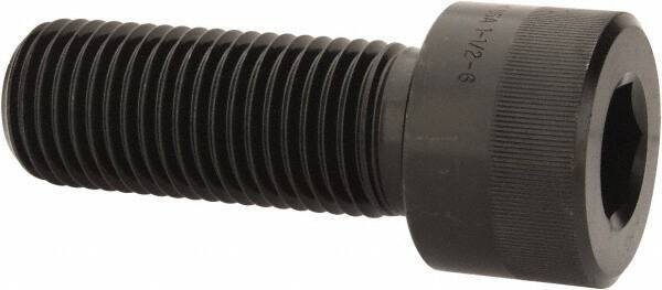 Holo-Krome - 1-1/2 - 6 UNC Hex Socket Drive, Socket Cap Screw - Alloy Steel, Black Oxide Finish, Fully Threaded, 4" Length Under Head - Apex Tool & Supply