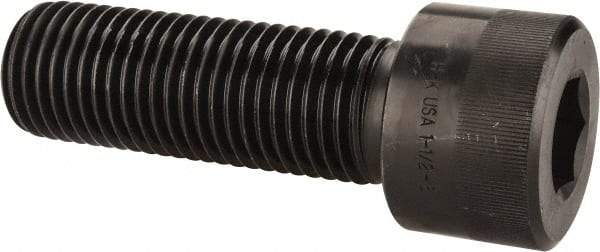 Holo-Krome - 1-1/2 - 6 UNC Hex Socket Drive, Socket Cap Screw - Alloy Steel, Black Oxide Finish, Partially Threaded, 4-1/2" Length Under Head - Apex Tool & Supply