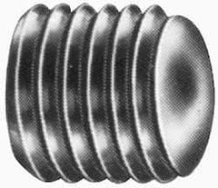 Value Collection - 3/8-16 UNC, 3/8" OAL, Oval Point Set Screw - Grade Austenitic A2 Stainless Steel, 3/16" Key - Apex Tool & Supply