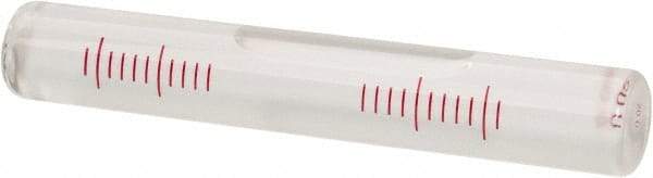 SPI - 3-3/4 Inch Long x 19/32 Inch Wide, Level Replacement Vial - Clear, Use With Block Levels - Apex Tool & Supply