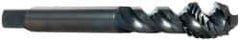 OSG - M14x2.00 Metric Coarse 3 Flute 6H Modified Bottoming Spiral Flute Tap - Vanadium High Speed Steel, Oxide Finish, 110mm OAL, Right Hand Flute, Right Hand Thread - Apex Tool & Supply