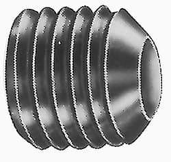 Value Collection - M12x1.75 Metric Coarse, 30mm OAL, Cup Point Set Screw - Grade 18-8 & Austenitic A2 Stainless Steel, 6mm Key - Apex Tool & Supply