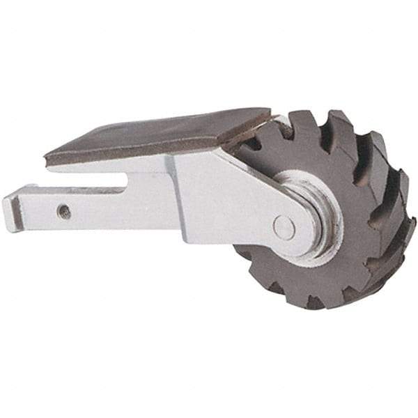 Dynabrade - 5/8" Wide Contact Arm - 18" Belt Length x 1" Belt Width, Serrated, Rubber, 40" Contact Wheel Diam - Apex Tool & Supply