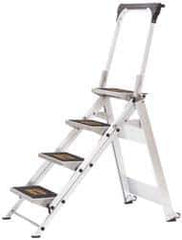 Little Giant Ladder - 4 Steps, 3' High, Type IA Rating, Aluminum Step Ladder - 300 Lb Capacity, 22-1/2" Base Width - Apex Tool & Supply