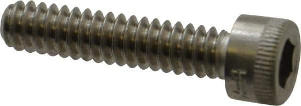 Holo-Krome - #10-24 UNC Hex Socket Drive, Socket Cap Screw - Grade 18-8 Stainless Steel, Uncoated, Fully Threaded, 7/8" Length Under Head - Apex Tool & Supply