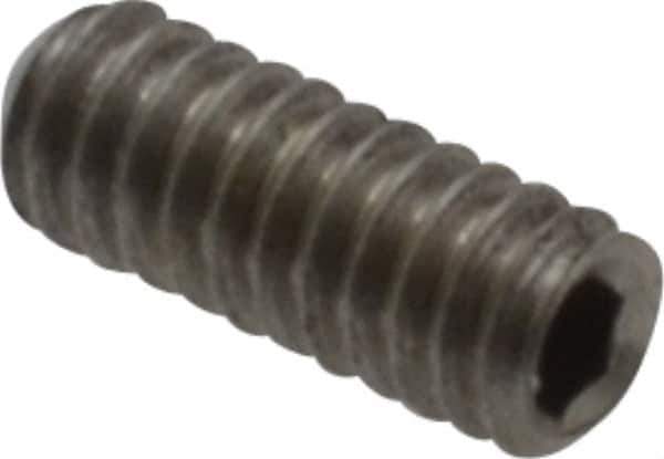 Value Collection - #3-48 UNC, 1/4" OAL, Cup Point Set Screw - Grade 18-8 Stainless Steel, 0.05" Key - Apex Tool & Supply