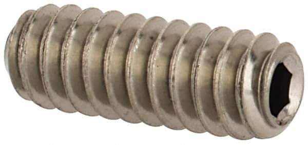 Value Collection - #4-40 UNC, 5/16" OAL, Cup Point Set Screw - Grade 18-8 Stainless Steel, 0.05" Key - Apex Tool & Supply