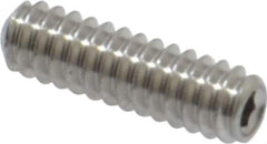 Value Collection - #4-40 UNC, 3/8" OAL, Cup Point Set Screw - Grade 18-8 Stainless Steel, 0.05" Key - Apex Tool & Supply