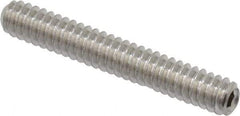 Value Collection - #4-40 UNC, 3/4" OAL, Cup Point Set Screw - Grade 18-8 Stainless Steel, 0.05" Key - Apex Tool & Supply