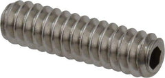 Value Collection - #6-32 UNC, 1/2" OAL, Cup Point Set Screw - Grade 18-8 Stainless Steel, 1/16" Key - Apex Tool & Supply