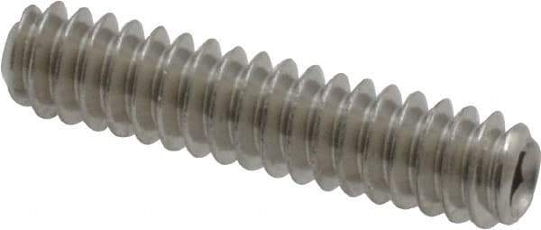 Value Collection - #6-32 UNC, 5/8" OAL, Cup Point Set Screw - Grade 18-8 Stainless Steel, 1/16" Key - Apex Tool & Supply