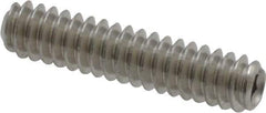 Value Collection - #6-32 UNC, 5/8" OAL, Cup Point Set Screw - Grade 18-8 Stainless Steel, 1/16" Key - Apex Tool & Supply