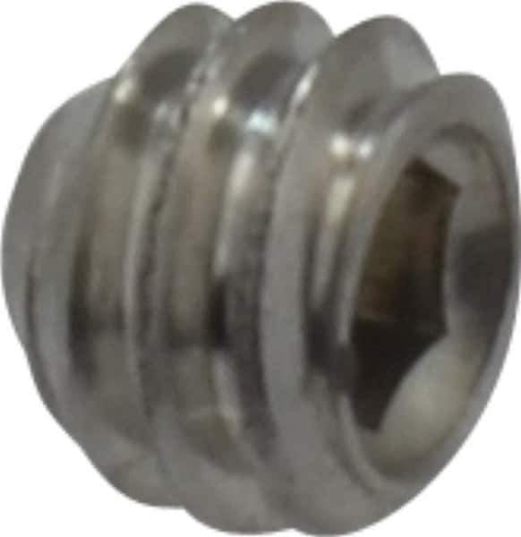 Value Collection - #8-32 UNC, 1/8" OAL, Cup Point Set Screw - Grade 18-8 Stainless Steel, 5/64" Key - Apex Tool & Supply