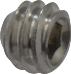 Value Collection - #8-32 UNC, 1/8" OAL, Cup Point Set Screw - Grade 18-8 Stainless Steel, 5/64" Key - Apex Tool & Supply