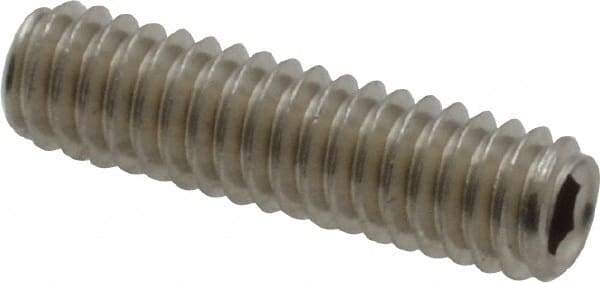 Value Collection - #8-32 UNC, 5/8" OAL, Cup Point Set Screw - Grade 18-8 Stainless Steel, 5/64" Key - Apex Tool & Supply