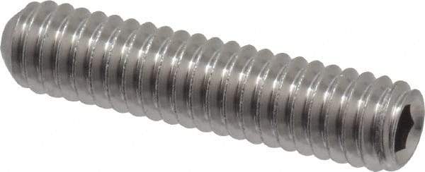 Value Collection - #8-32 UNC, 3/4" OAL, Cup Point Set Screw - Grade 18-8 Stainless Steel, 5/64" Key - Apex Tool & Supply