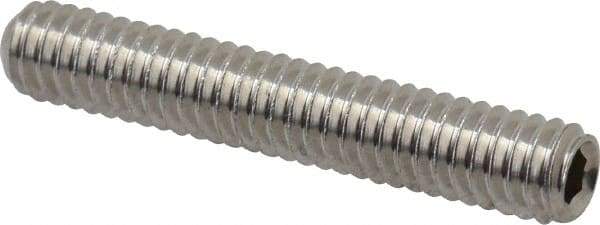 Value Collection - #8-32 UNC, 1" OAL, Cup Point Set Screw - Grade 18-8 Stainless Steel, 5/64" Key - Apex Tool & Supply