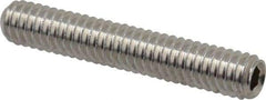Value Collection - #8-32 UNC, 1" OAL, Cup Point Set Screw - Grade 18-8 Stainless Steel, 5/64" Key - Apex Tool & Supply