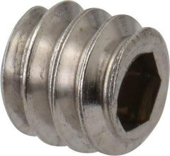 Value Collection - #10-24 UNC, 3/16" OAL, Cup Point Set Screw - Grade 18-8 Stainless Steel, 3/32" Key - Apex Tool & Supply