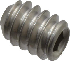 Value Collection - #10-24 UNC, 1/4" OAL, Cup Point Set Screw - Grade 18-8 Stainless Steel, 3/32" Key - Apex Tool & Supply
