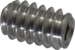 Value Collection - #10-24 UNC, 5/16" OAL, Cup Point Set Screw - Grade 18-8 Stainless Steel, 3/32" Key - Apex Tool & Supply